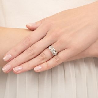 Art Deco Three-Stone Diamond Ring