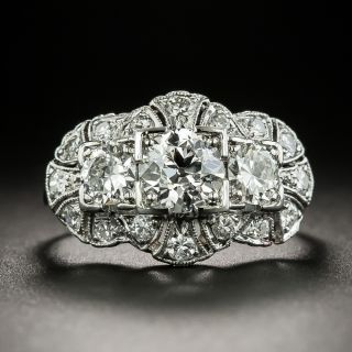 Art Deco Three-Stone Diamond Ring
