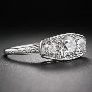 Art Deco Three-Stone Diamond Ring
