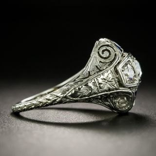 Art Deco Three-Stone Diamond Ring by Belais Bros.