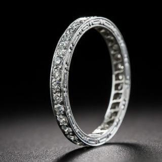 Art Deco Tiffany & Co. Diamond Eternity Wedding Band - Size 6 - 1