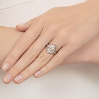 Art Deco Toi et Moi Diamond Dinner Ring