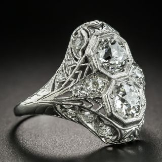 Art Deco 'Toi et Moi' Diamond Dinner Ring