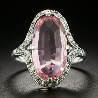 Art Deco Tourmaline and Diamond Dinner Ring - 2