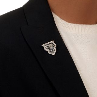 Art Deco Triangular Diamond Brooch