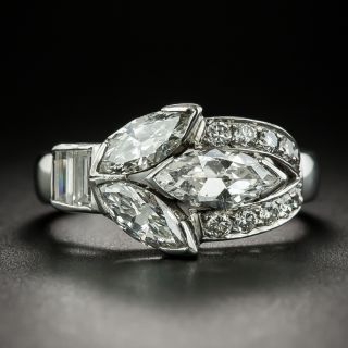 Art Deco Triple Marquise Diamond Ring - 2