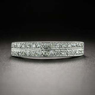Art Deco Two-Row Diamond Wedding Band - 2