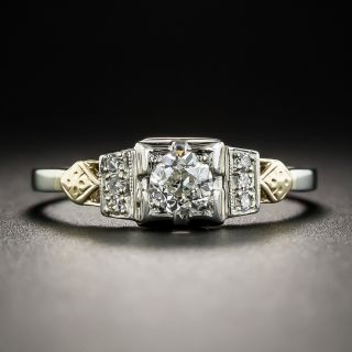 Art Deco Two-Tone .40 Carat Diamond Engagement Ring
