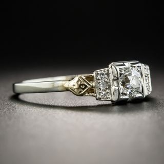 Art Deco Two-Tone .40 Carat Diamond Engagement Ring