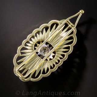 Art Deco Two-Tone Diamond Barrette