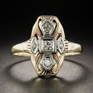 Art Deco Two-Tone Diamond Ring