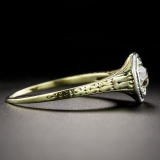 Art Deco Two-Tone Diamond Solitaire Ring by Hankins