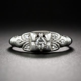 Art Deco White Gold and Diamond Engagement Ring