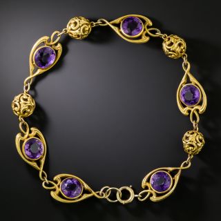 Art Nouveau Amethyst Bracelet - 2