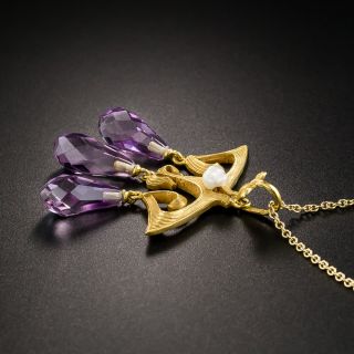 Art Nouveau Amethyst Necklace