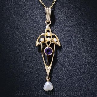 Art Nouveau Amethyst Pendant