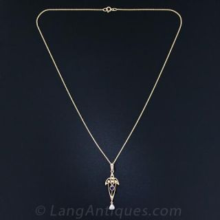 Art Nouveau Amethyst Pendant
