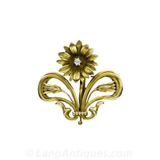 Art Nouveau Brooch Main View