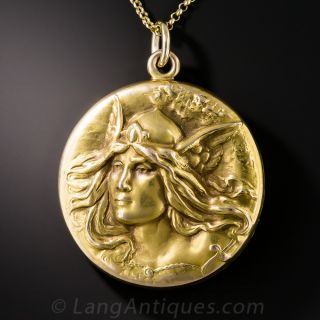 Art Nouveau Brunhilde Locket