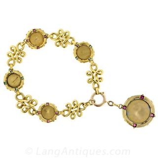 Art Nouveau Charm Bracelet