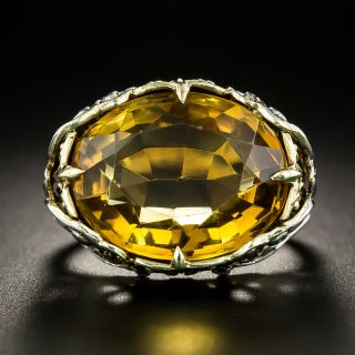Art Nouveau Citrine Ring by Allsopp Brothers - 2
