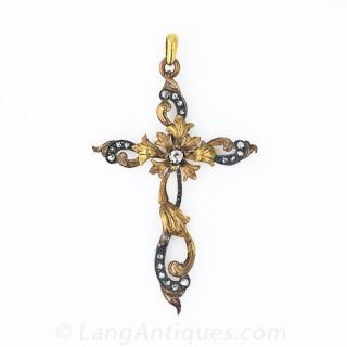 Art Nouveau Cross Pendant