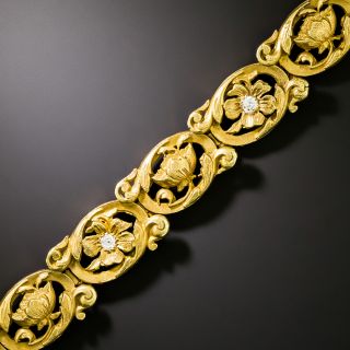 Art Nouveau Diamond Floral Bracelet - 2