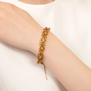 Art Nouveau Diamond Floral Bracelet