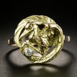 Antique Diamond Heron Ring