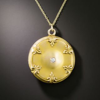 Art Nouveau Diamond Locket - 2