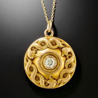 Art Nouveau Diamond Locket - 2