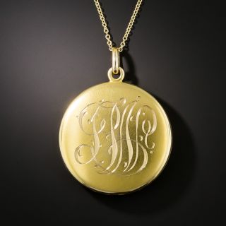 Art Nouveau Diamond Locket by Elias Rees & Son