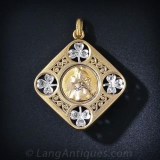 Art Nouveau Diamond Pendant