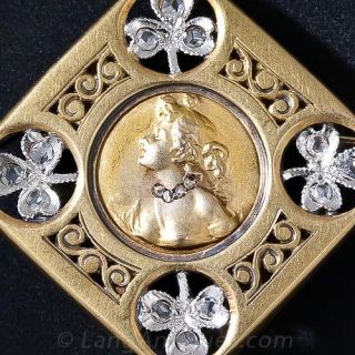 Art Nouveau Diamond Pendant