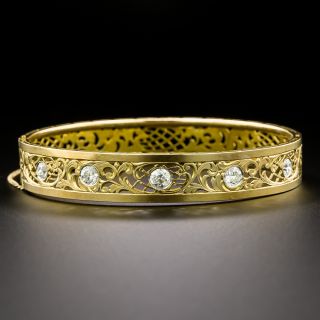Art Nouveau Diamond Scroll Bracelet - 2