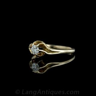 Art Nouveau Diamond Solitaire