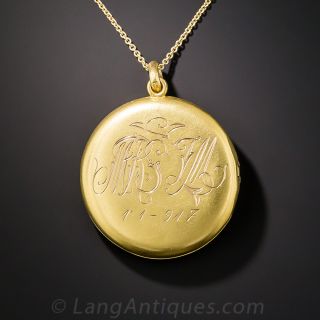 Art Nouveau Eagle Locket