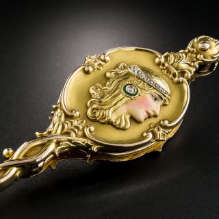 Art Nouveau Egyptian Revival Lorgnette  - 1