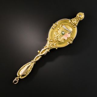 Art Nouveau Egyptian Revival Lorgnette 