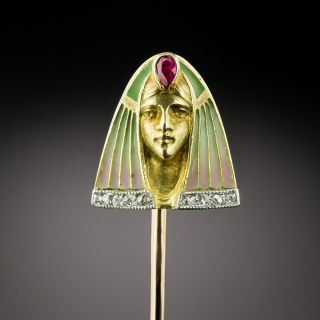Art Nouveau Egyptian Revival Stick Pin - 2