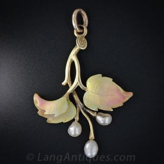 Art Nouveau Enamel Pendant