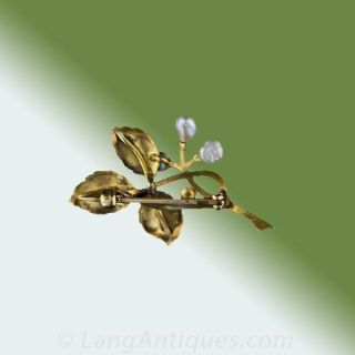 Art Nouveau Enameled Brooch