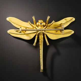 Art Nouveau Enameled Dragonfly by Riker Bros.