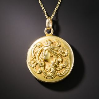 Art Nouveau Female Locket