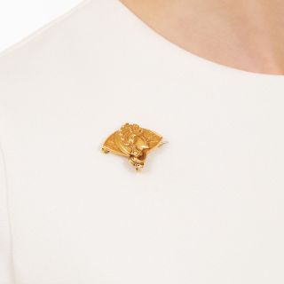 Art Nouveau Femme Brooch