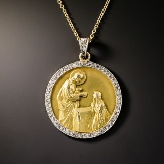 Art Nouveau First Holy Communion Medal  - 1
