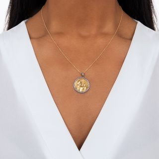 Art Nouveau First Holy Communion Medal 