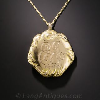 Art Nouveau Floral Pendant