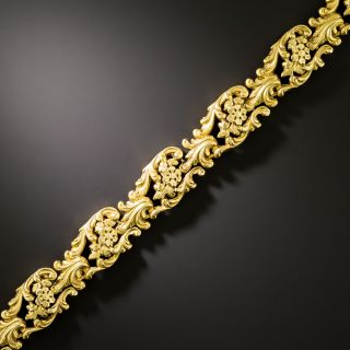 Art Nouveau Flower and Scroll Bracelet, French - 2