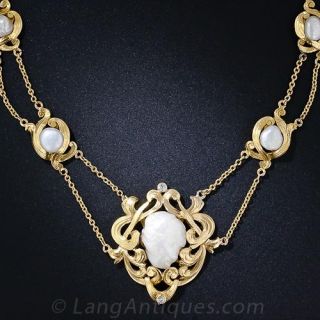Art Nouveau Freshwater Pearl Necklace